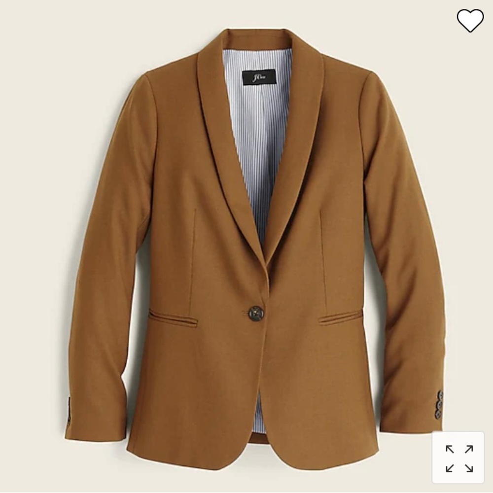 NWT J. Crew Petite Park Blazer in Wool Flannel, size 0P